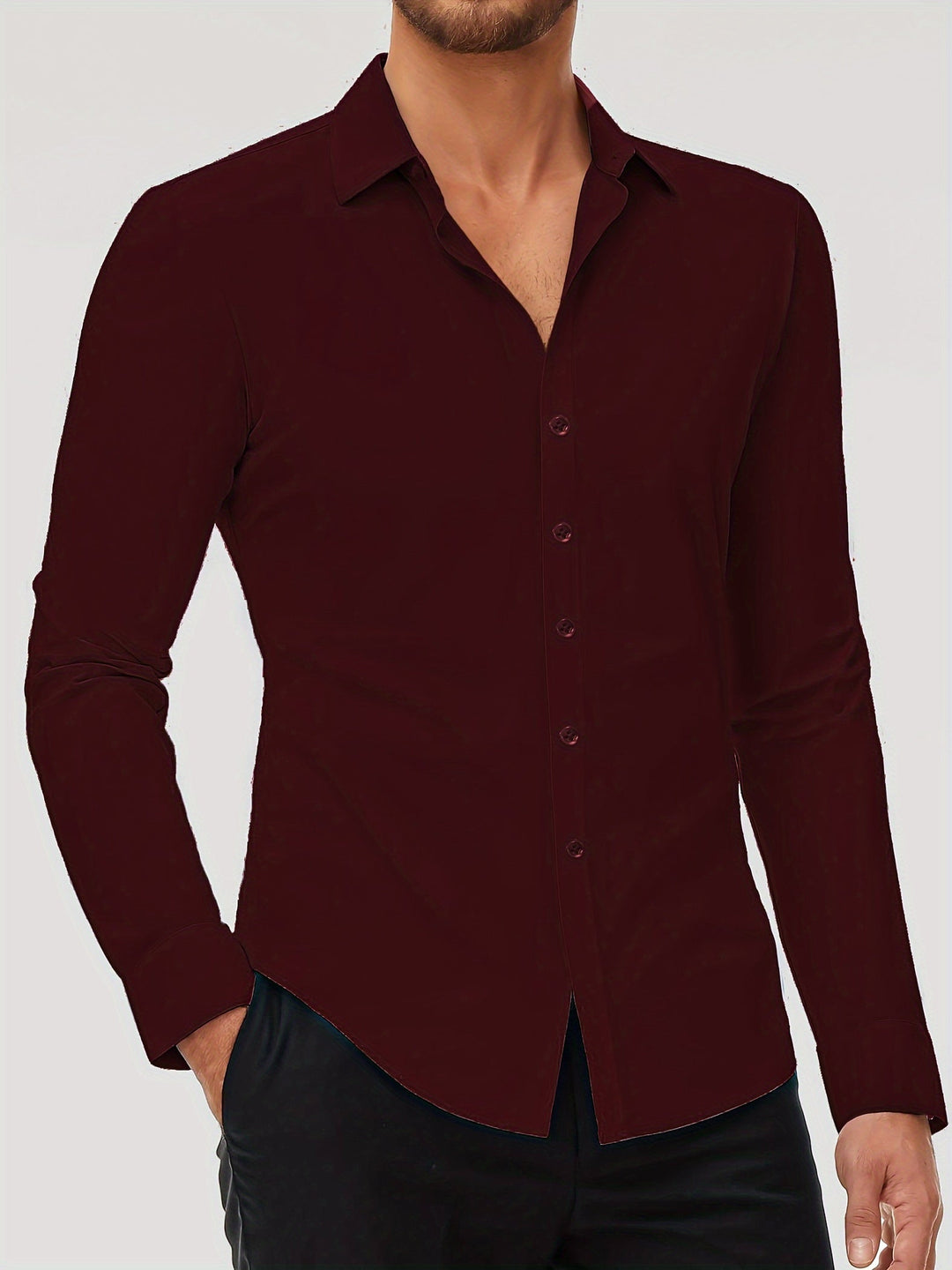 Levoire | Slim Fit Chemise En Coton Stretch Noir