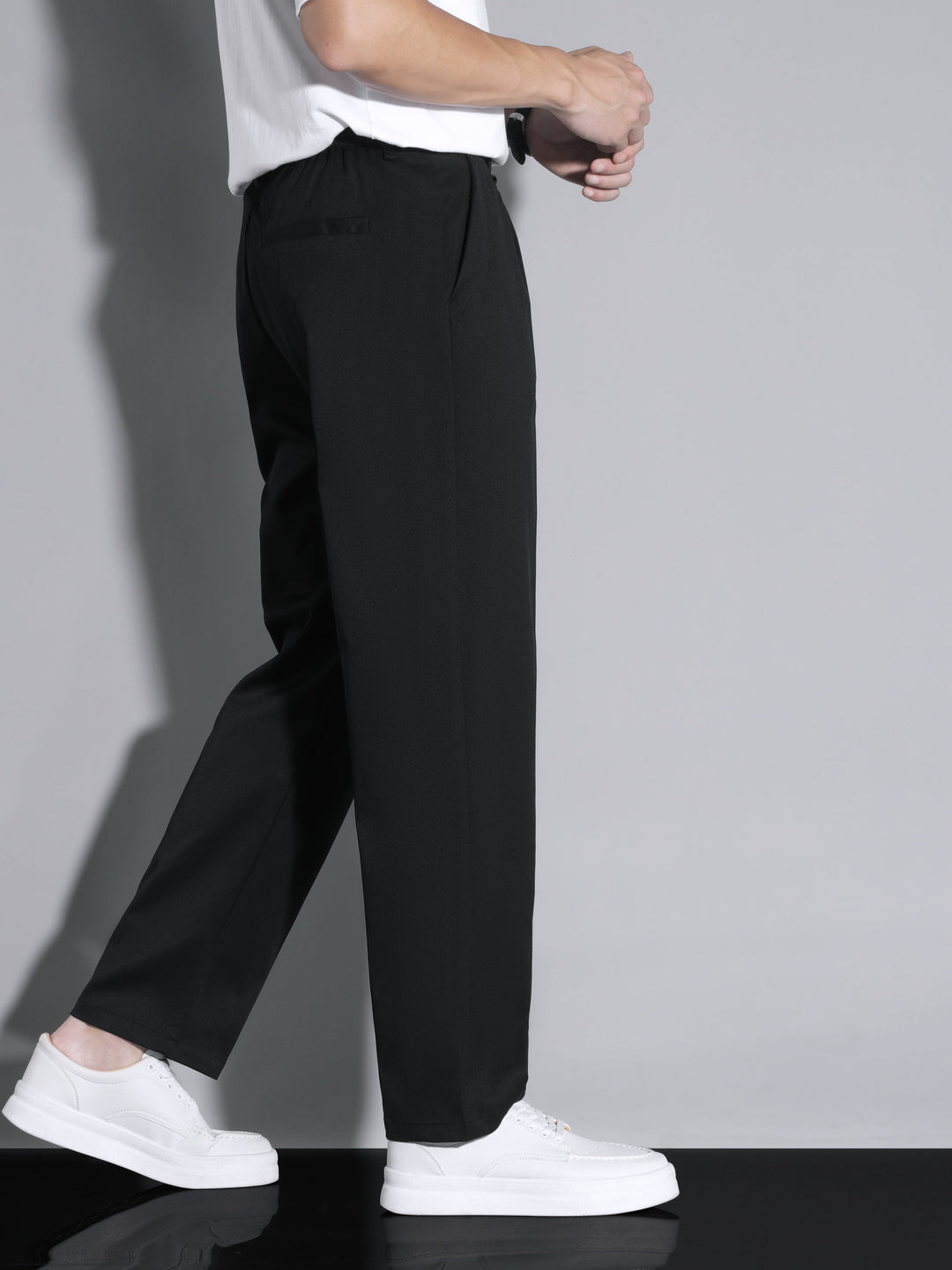 Levoire | Pantalons Pour Hommes Unicolores En Polyester, Tissu Non Extensible