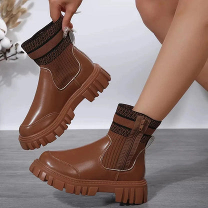 Levoire | Bottes pour femmes semelle durable Marron foncé