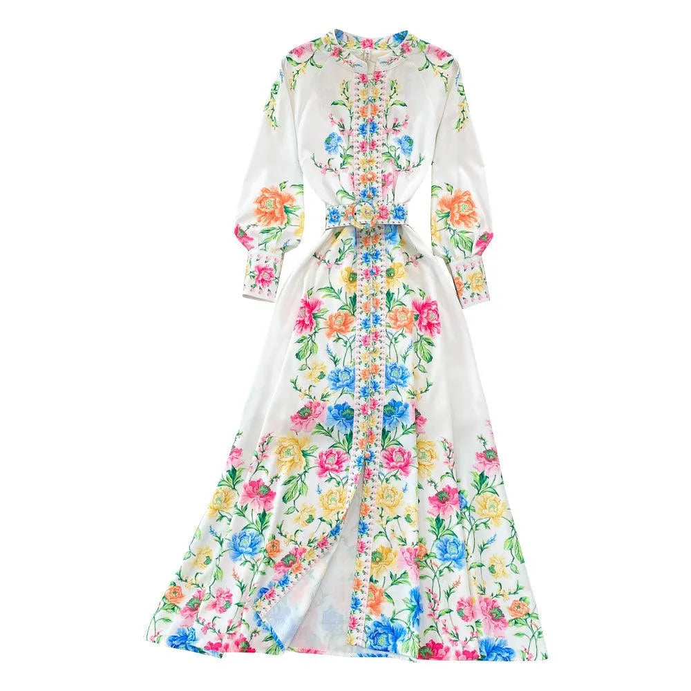 Levoire | Robe à volants avec manches bouffantes B