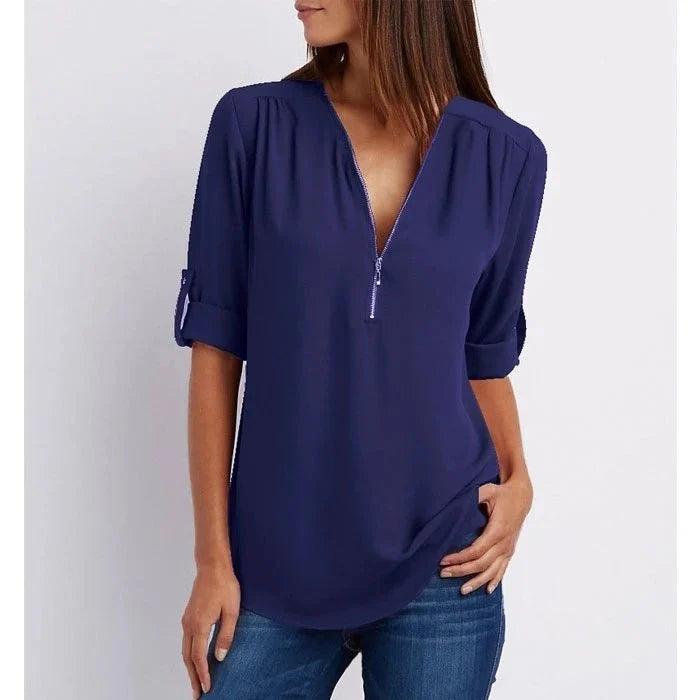 Levoire | Huppupaita avec zipper Bleu foncé