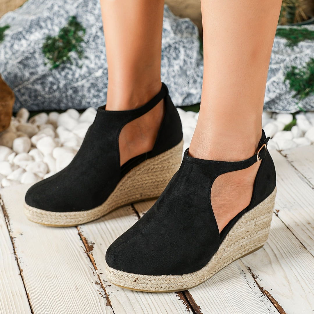 Levoire | Élégant Femmes Espadrilles À Talon Haut Et Boucles