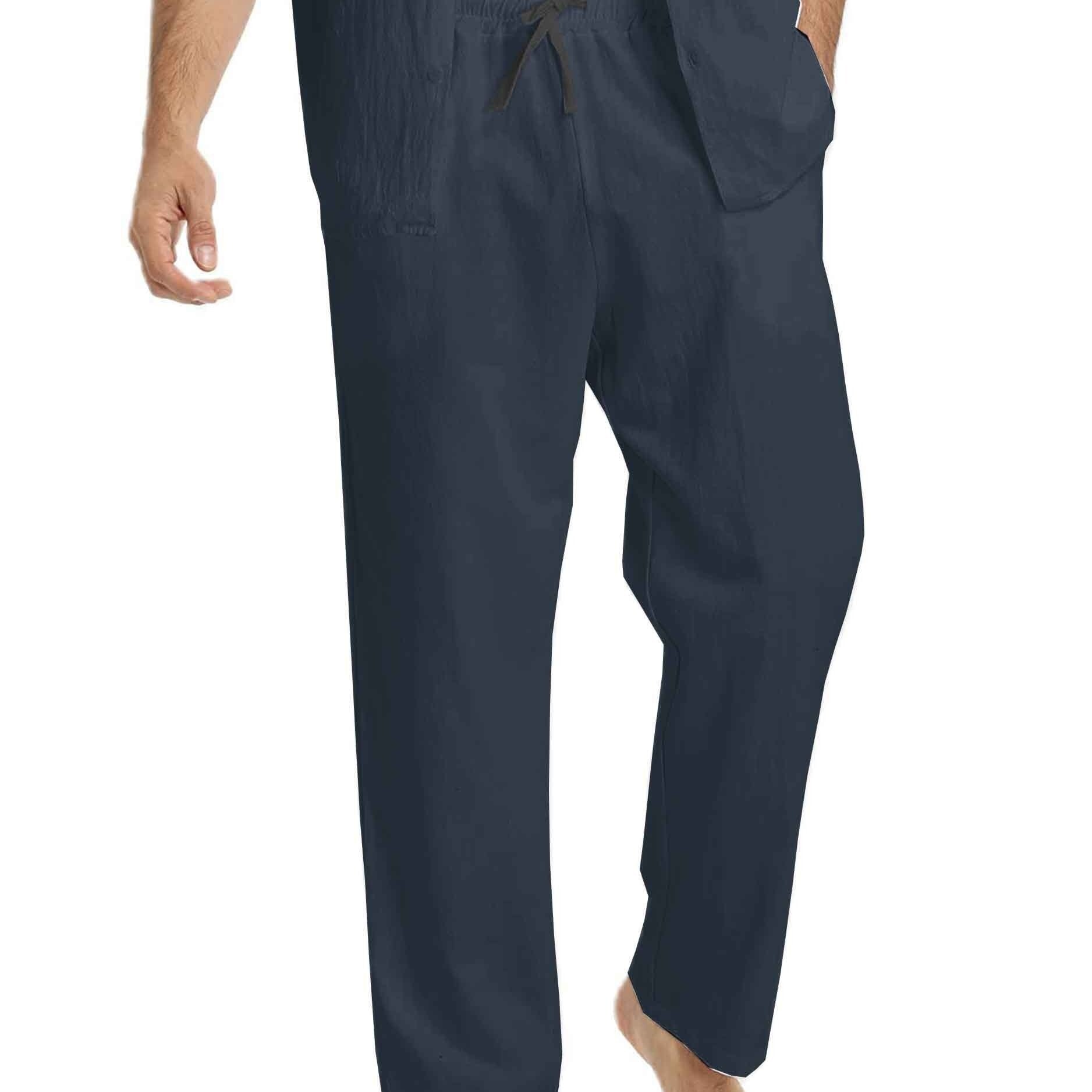 Levoire | Coton Lin Pantalons Homme Pour Une Coupe Décontractée