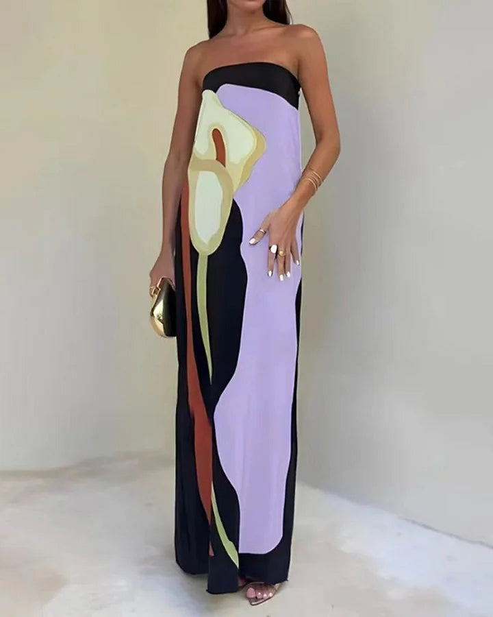 Levoire | Robe Imprimée Élégante Pour Femmes Natalie Lila
