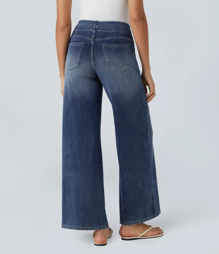 Levoire | Pantalon Denim Stretch Taille Haute Femme