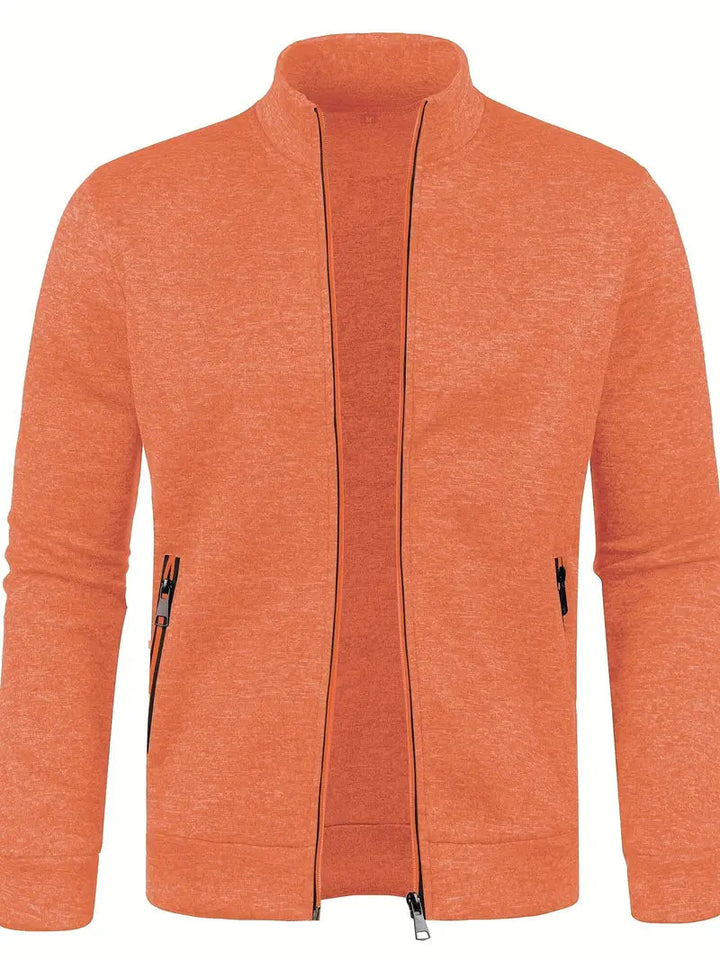 Levoire | Veste Slim Fit À Manches Longues Avec Fermeture Éclair Orange