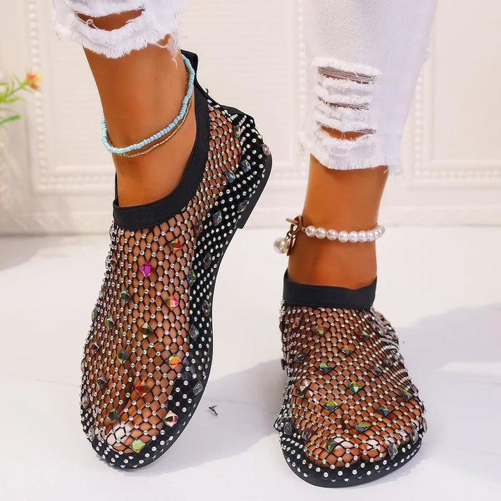 Levoire | Robes en maille plates avec design en strass Bunt