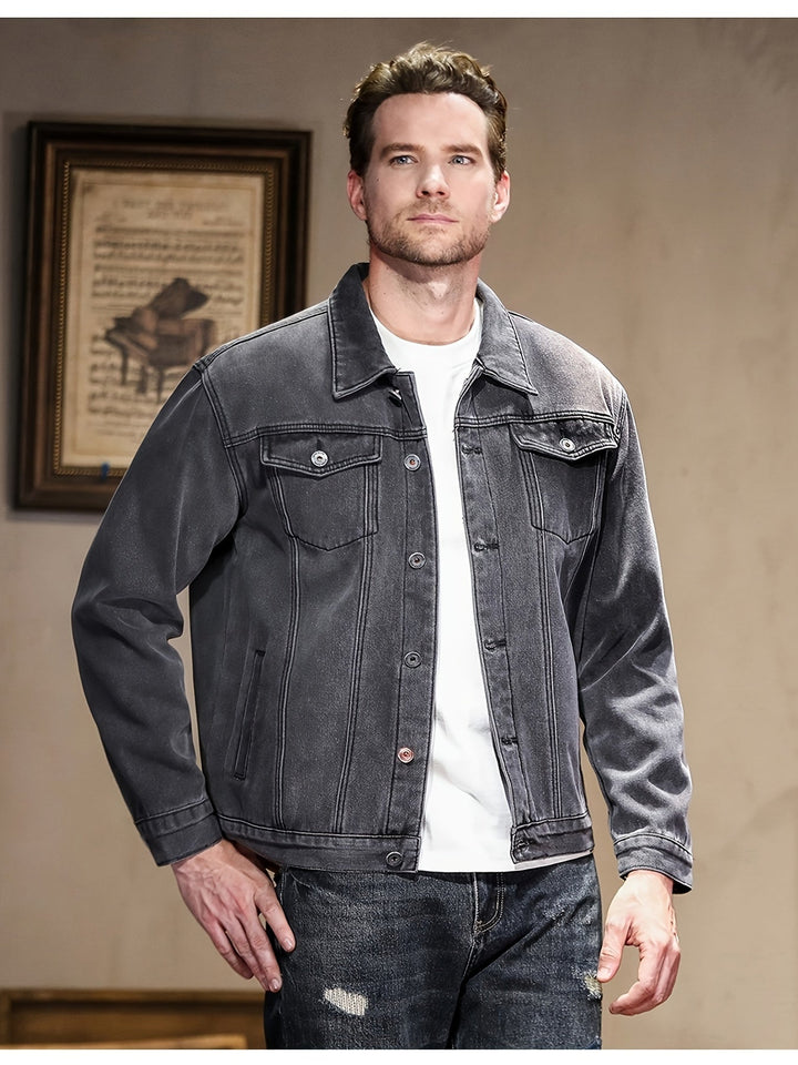 Levoire | Veste En Jean Chaude En Gris Foncé Raumgrey XS