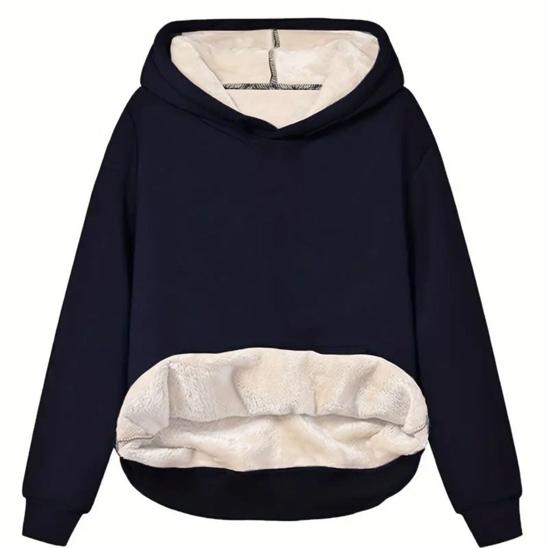 Levoire | Sweater À Capuche Unie Pour Femmes Avec Doublure En Polaire