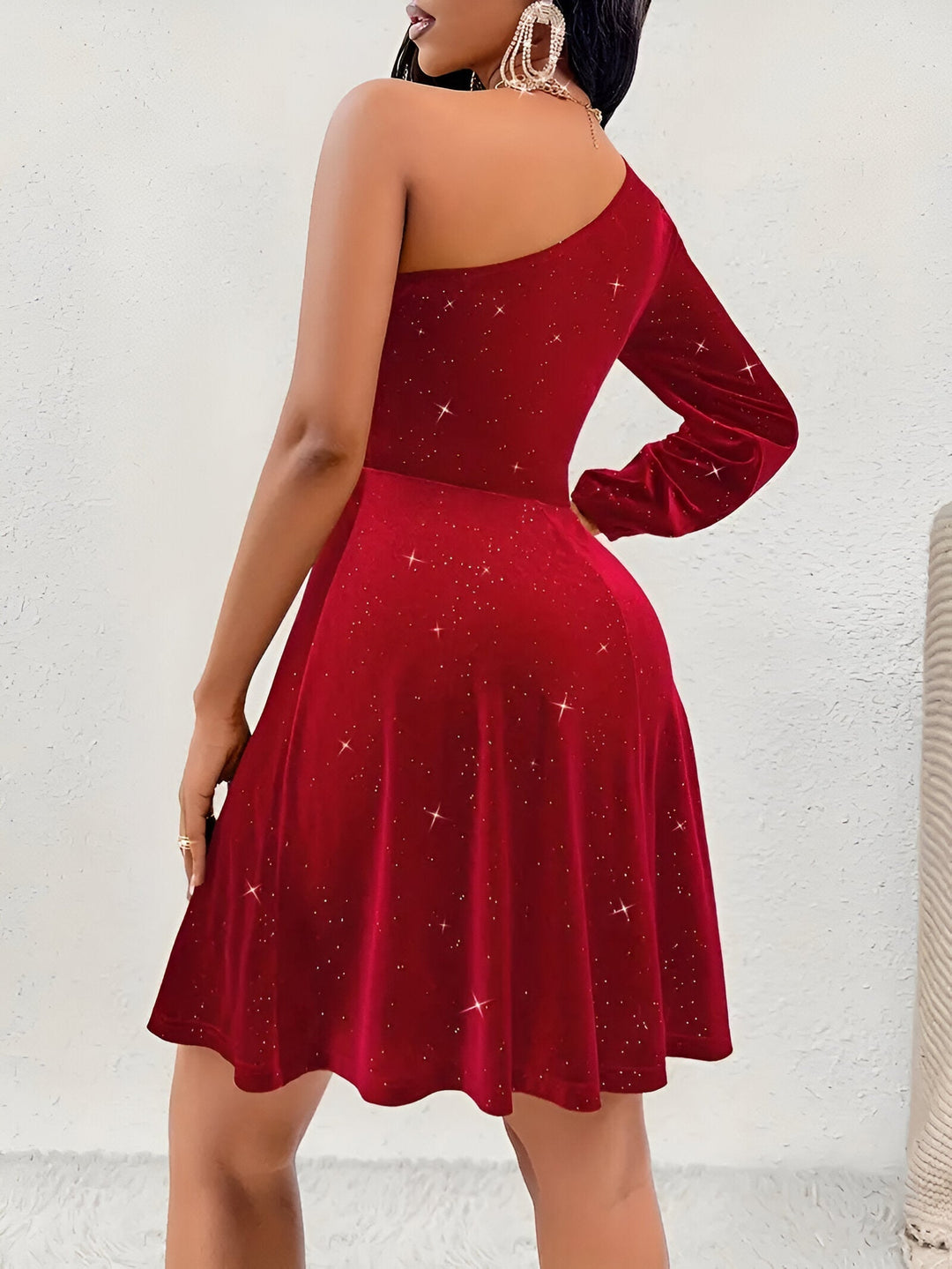 Levoire | Robe Chemisier À Une Épaule Avec Des Volants