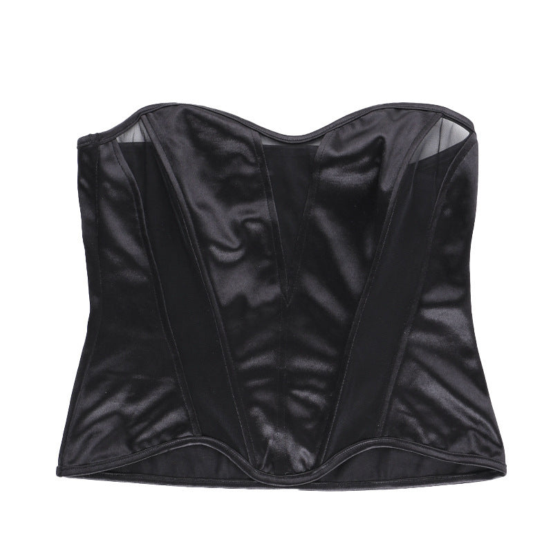 Levoire | Top Corsetto à maille transparente