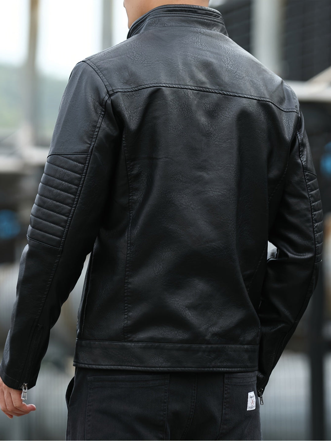 Levoire | Rento Cuir Synthétique Veste Pour Hommes Avec Poches Zippées