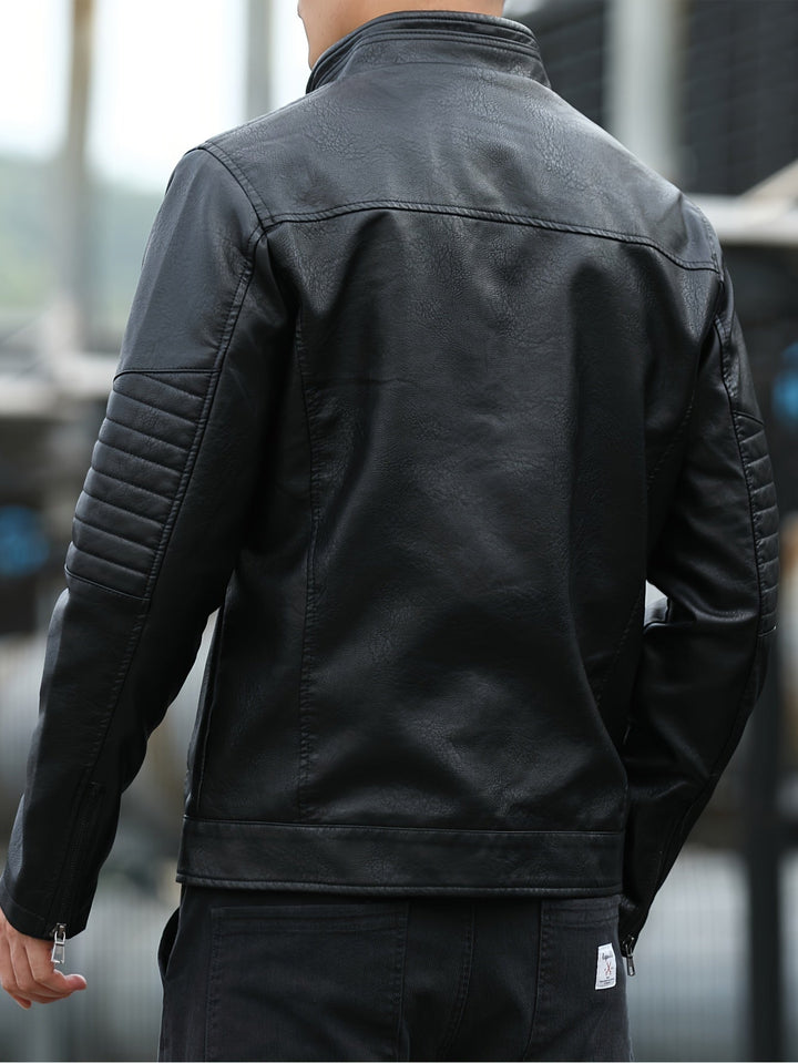 Levoire | Rento Cuir Synthétique Veste Pour Hommes Avec Poches Zippées
