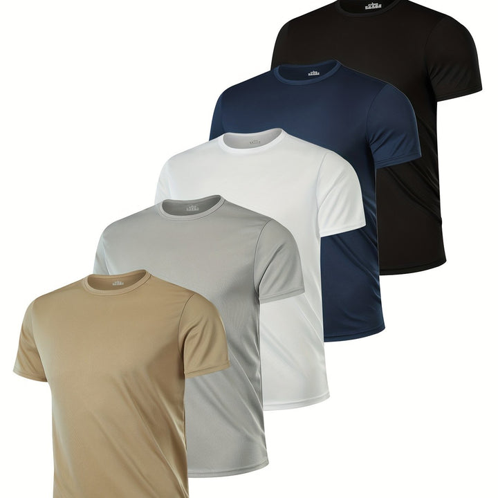 Levoire | 5 Paquet De T-Shirts Sportifs Et Polyvalents À Col Rond