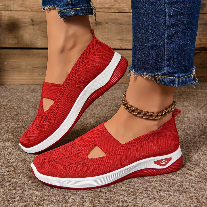 Levoire | Sneakers Orthopédiques Respirants À Enfiler Pour Femmes Rot