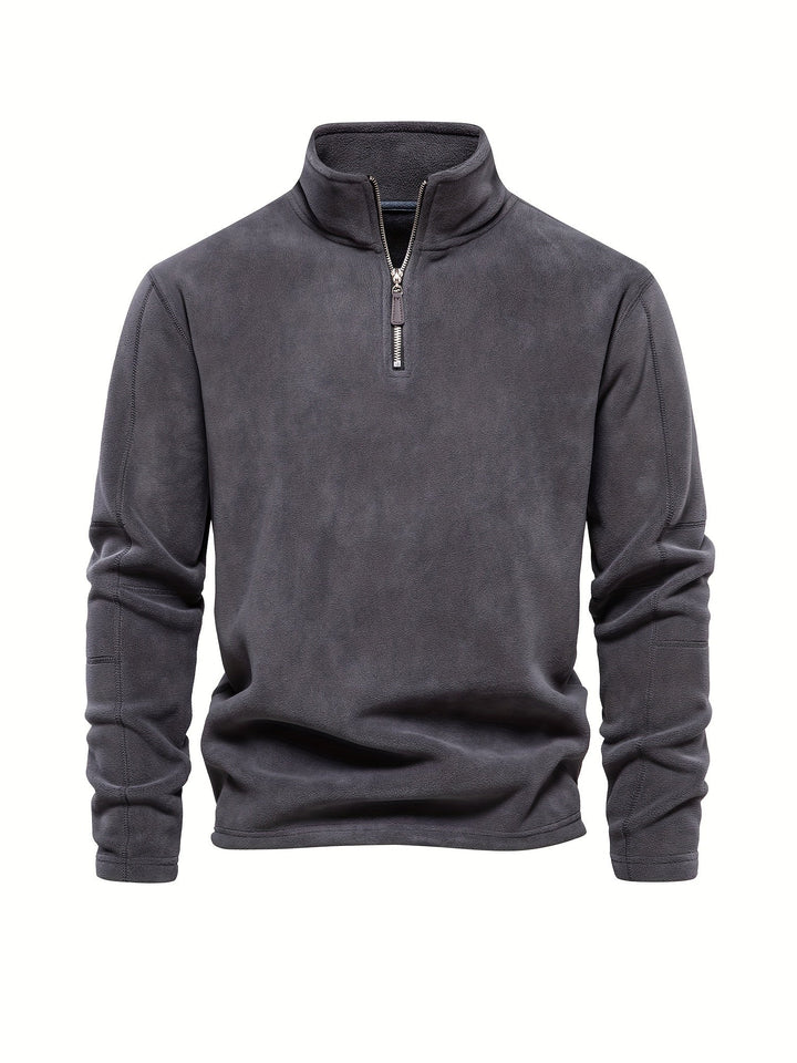 Levoire | Veste À Col En V Pour Homme Avec Zip Et Col En V Gris foncé