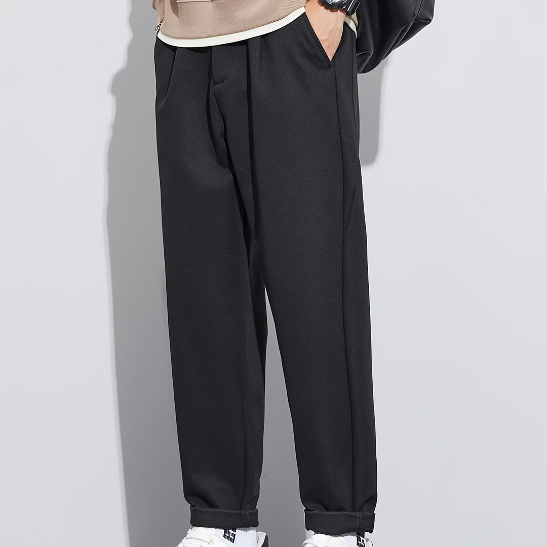 Levoire | Pantalons Unis Confortables Pour Hommes À Jambes Droites