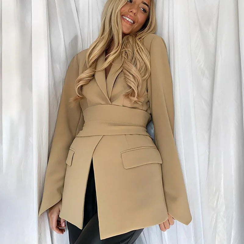 Levoire | Blazer Élégant Grande Taille Avec Ceinture