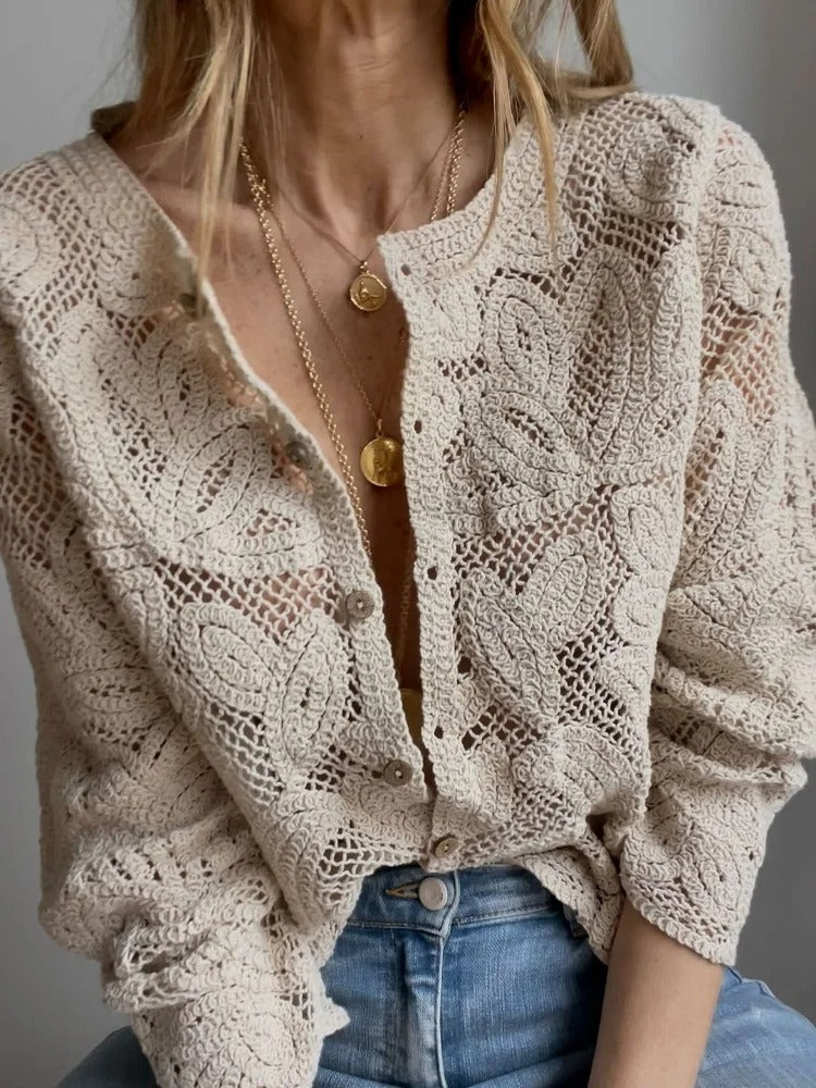 Levoire | Gilet Crochet Abricot