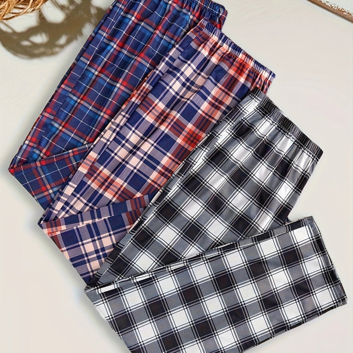Levoire | 3 Pcs Pyjamas En Flanelle Pour Hommes En Mélange De Polyester Avec Élasthanne