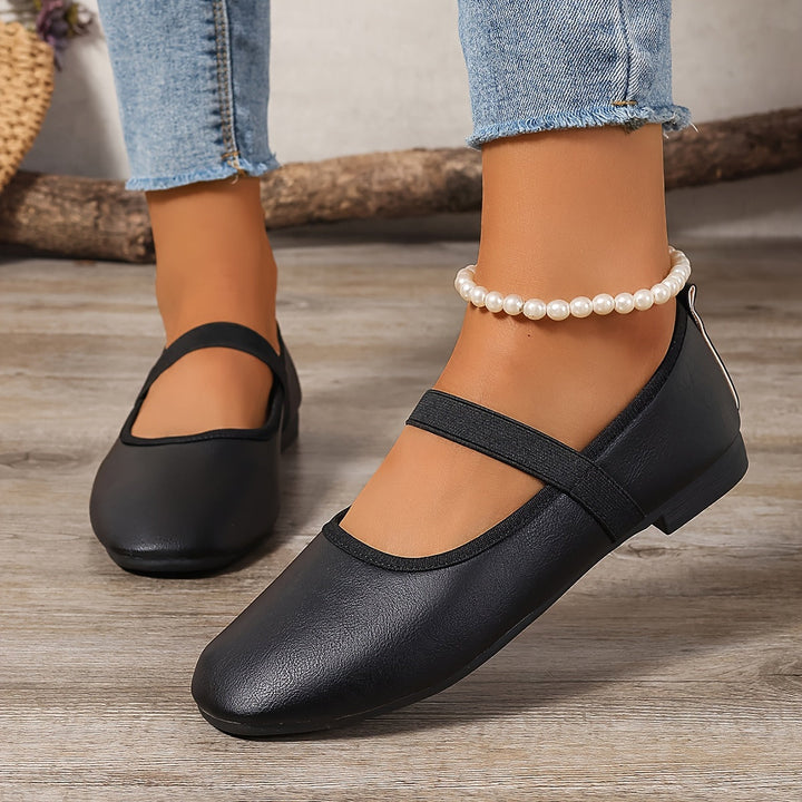 Levoire | Élégantes Ballerines Mary Jane Blanches Noir 36