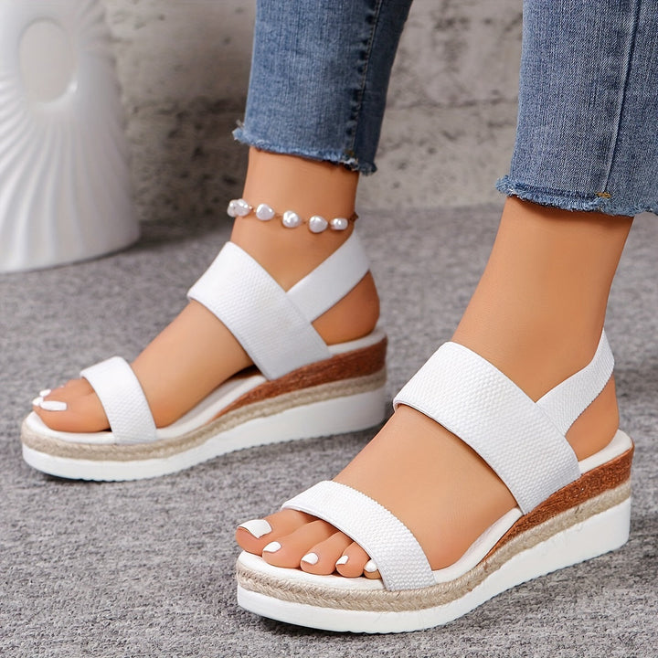 Levoire | Sandales Pour Femmes Unies Avec Sangle De Cheville Blanc