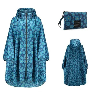 Levoire | Poncho Pour La Randonnée En Plein Air Bleu Une taille