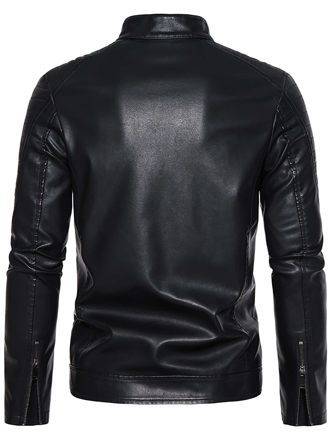 Levoire | Chic Veste D'Été En Cuir Pour Hommes Avec Zip Et Col Montant