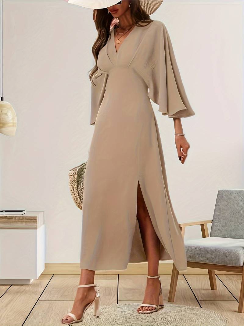 Levoire | Robe À Ligne A Avec Des Manches À Volants