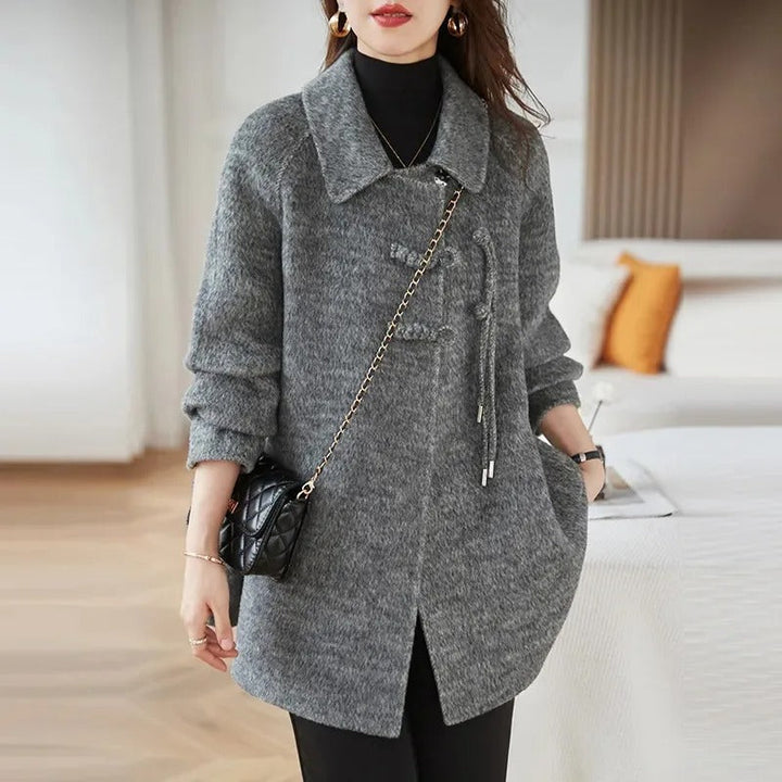 Levoire | Manteau En Laine Élégant Et Doux Gris foncé