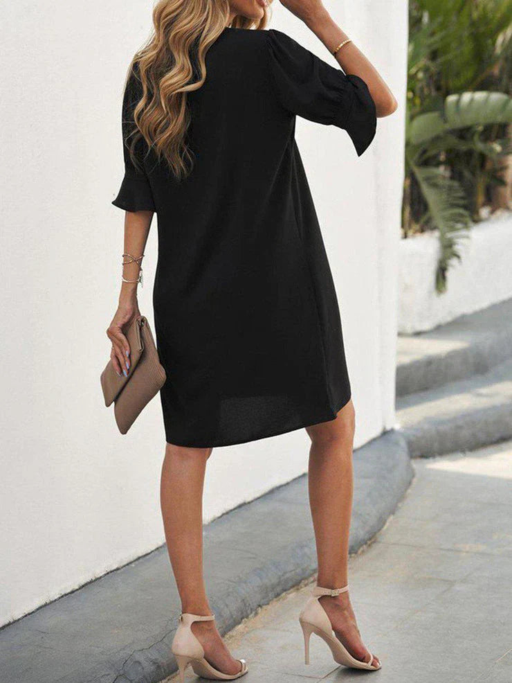 Levoire | Robe Midi Élégante Avec Décolleté En V