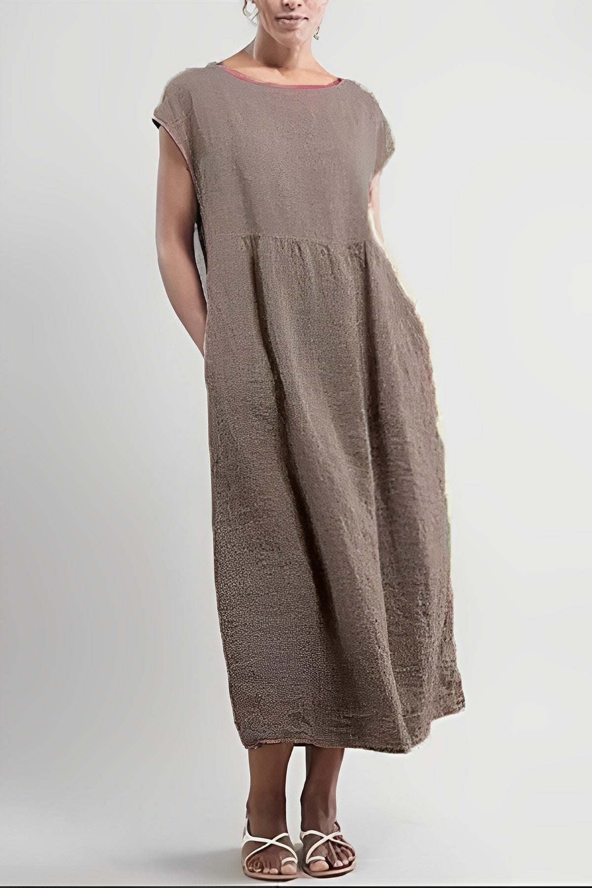 Levoire | Robe Élégante Style Vintage Khaki