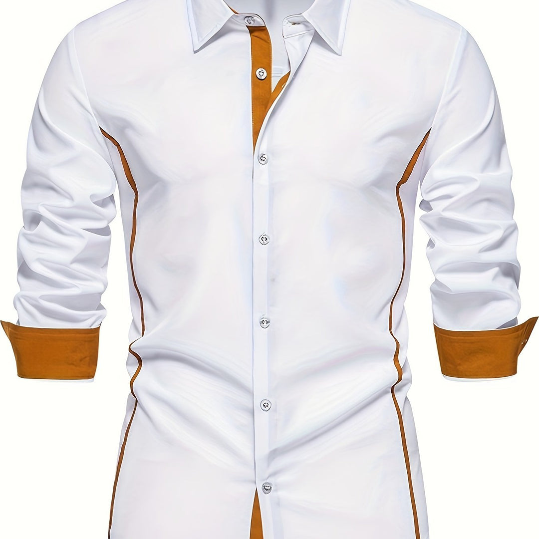 Levoire | Chemise Élégante Pour Hommes Avec Des Obstacles De Couleur Blanc