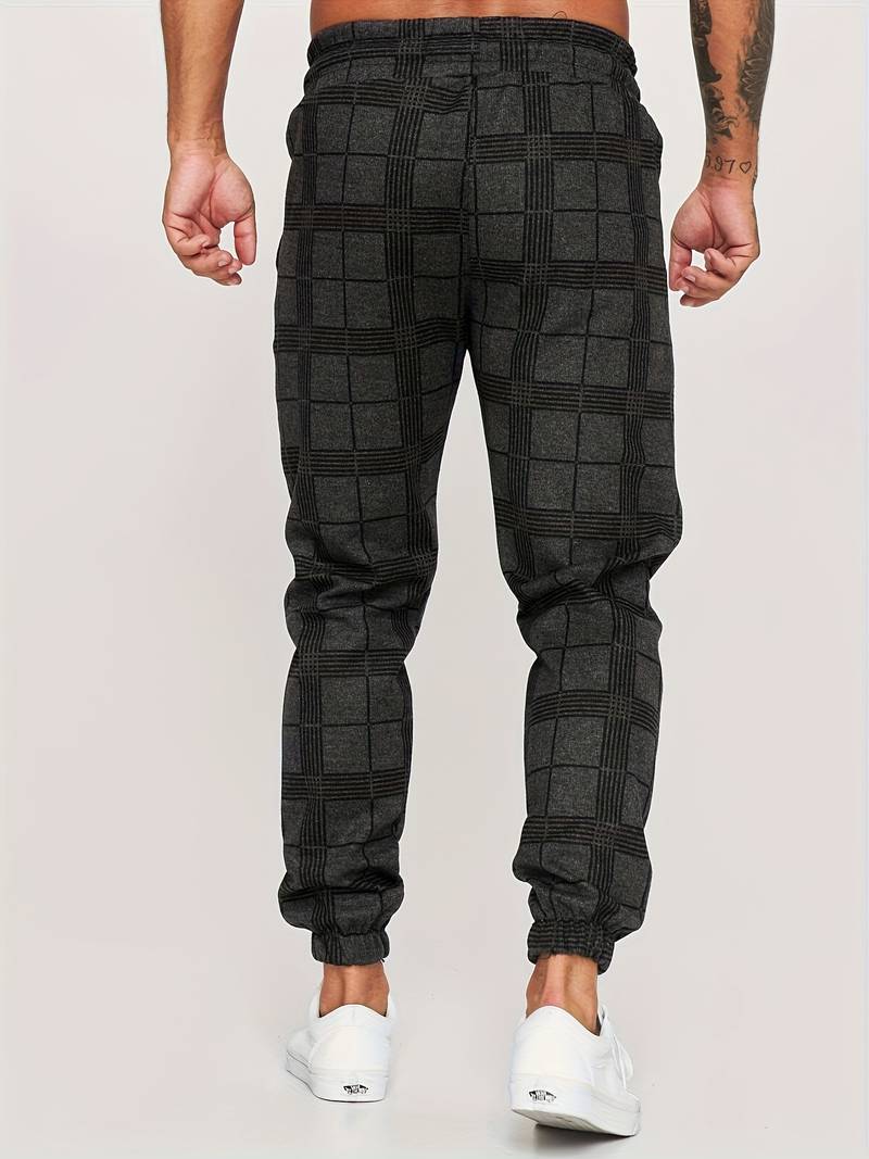 Levoire | Pantalon de course à slim fit à pois pour hommes