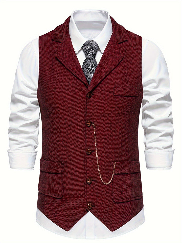 Levoire | Gilet Rétro Avec Motifs Marins Bordeaux rouge