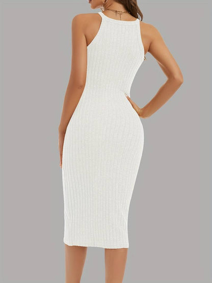 Levoire | Robe Midi Décontractée Avec Col Halter