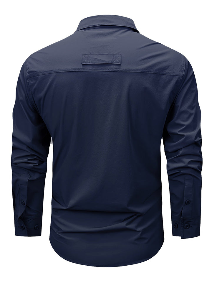 Levoire | Chemise Cargo Simple À Manches Longues Pour Hommes