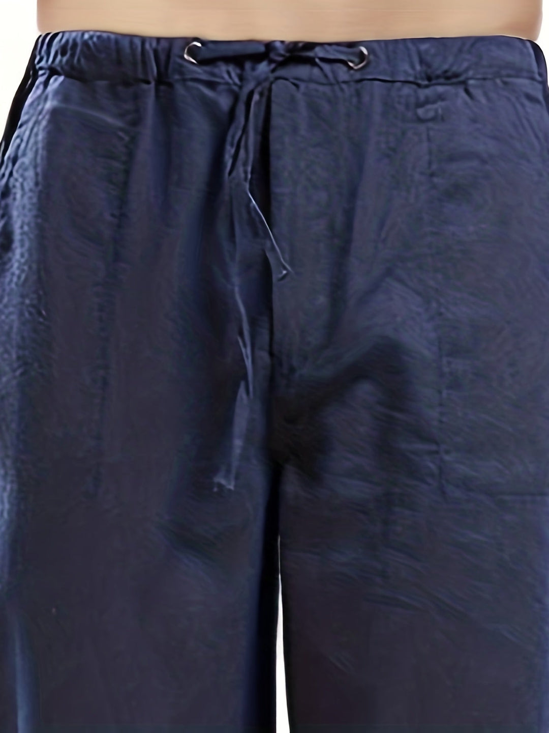 Levoire | Pantalons Pour Hommes En Mélange De Coton Et De Lin Avec Une Taille Élastique Décontractée