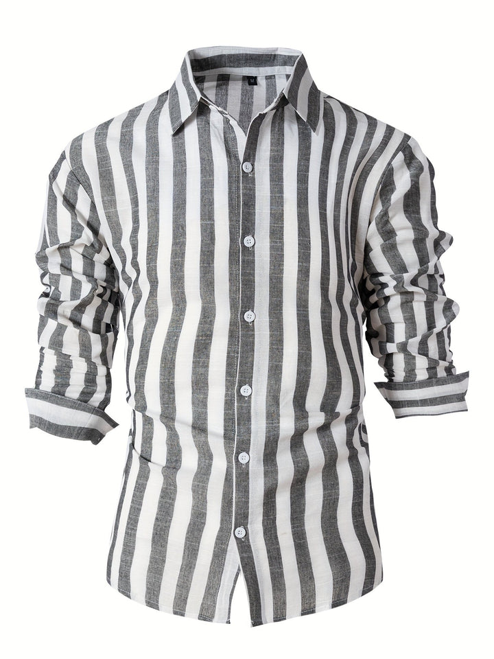 Levoire | Chemise Homme Rayée Avec Revers