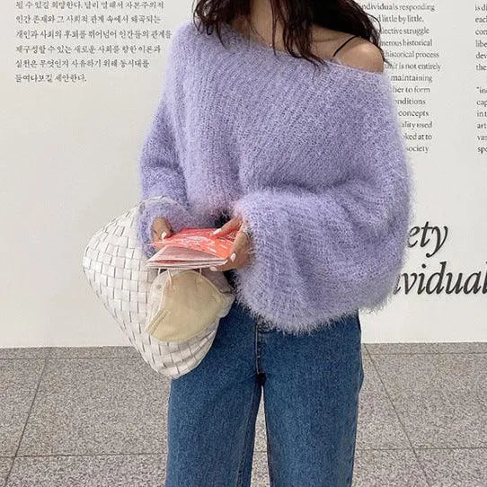 Levoire | Pull fille à col rond et manches bouffantes