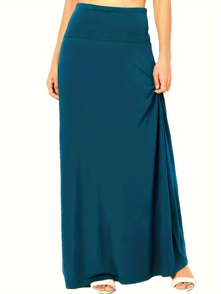 Levoire | Jupe Maxi Multicolore À Taille Haute Papu bleu