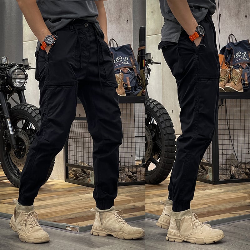 Levoire | Pantalons Cargo Élastiques Noir