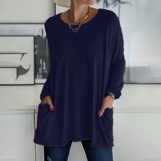 Levoire | Pull Décontracté Grande Taille Pour Femmes Bleu