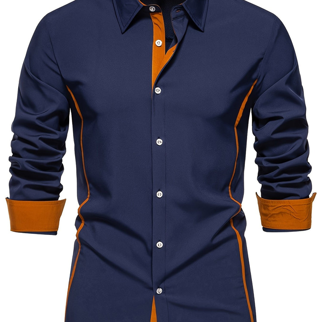Levoire | Chemise Élégante Pour Hommes Avec Des Obstacles De Couleur Meri bleu
