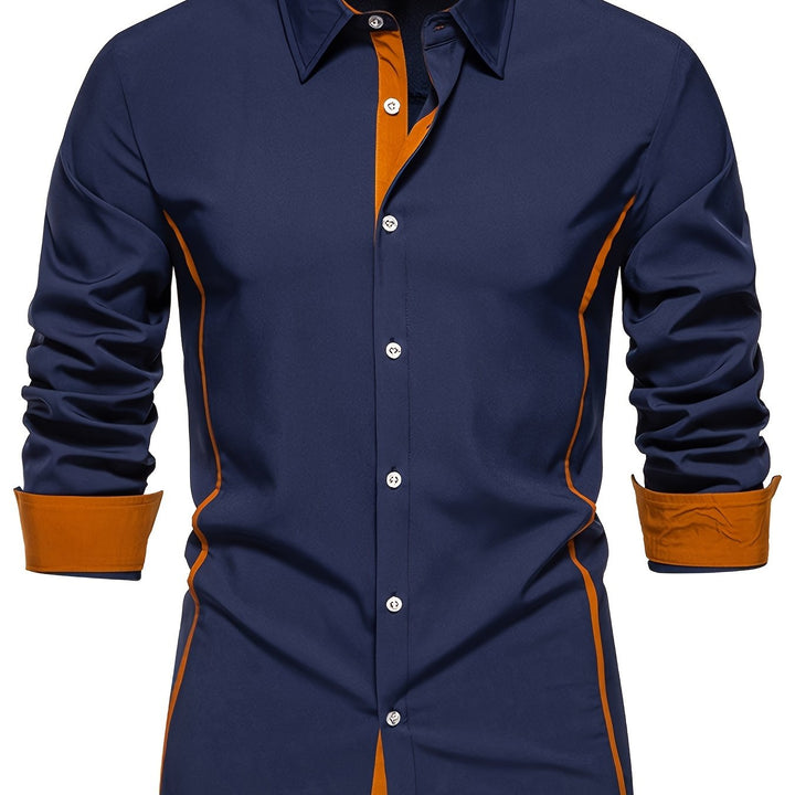 Levoire | Chemise Élégante Pour Hommes Avec Des Obstacles De Couleur Meri bleu