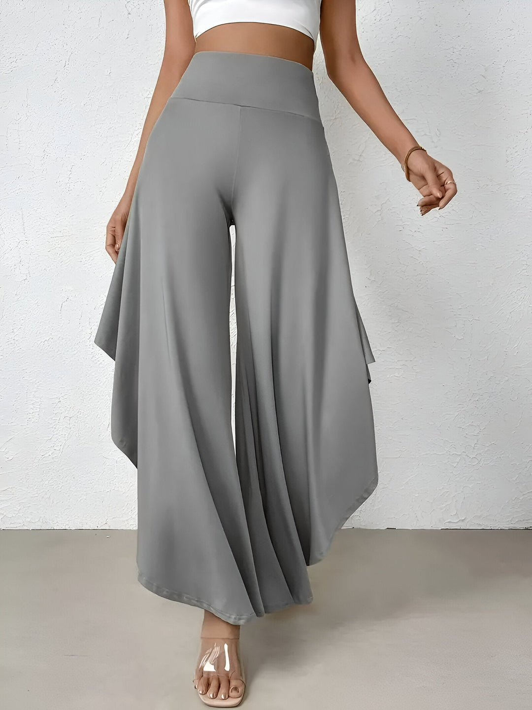 Levoire | Pantalon Asymétrique À Coupe Large Gris