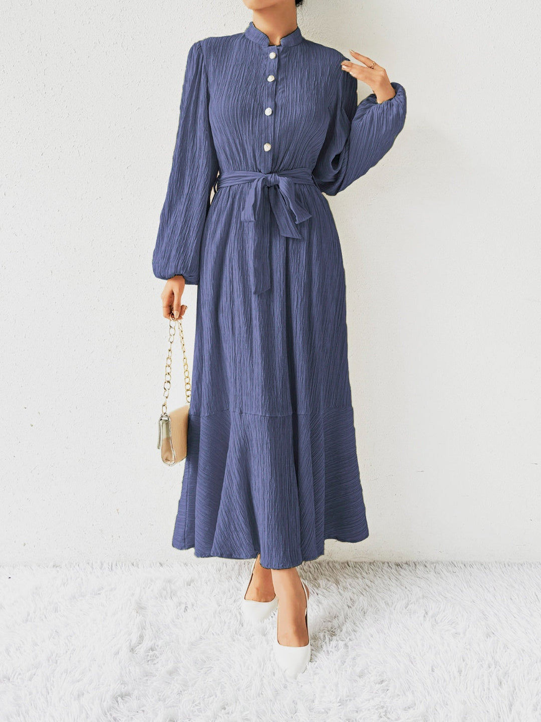 Levoire | Robe À Manches Longues Et Ceinture À Nœuds