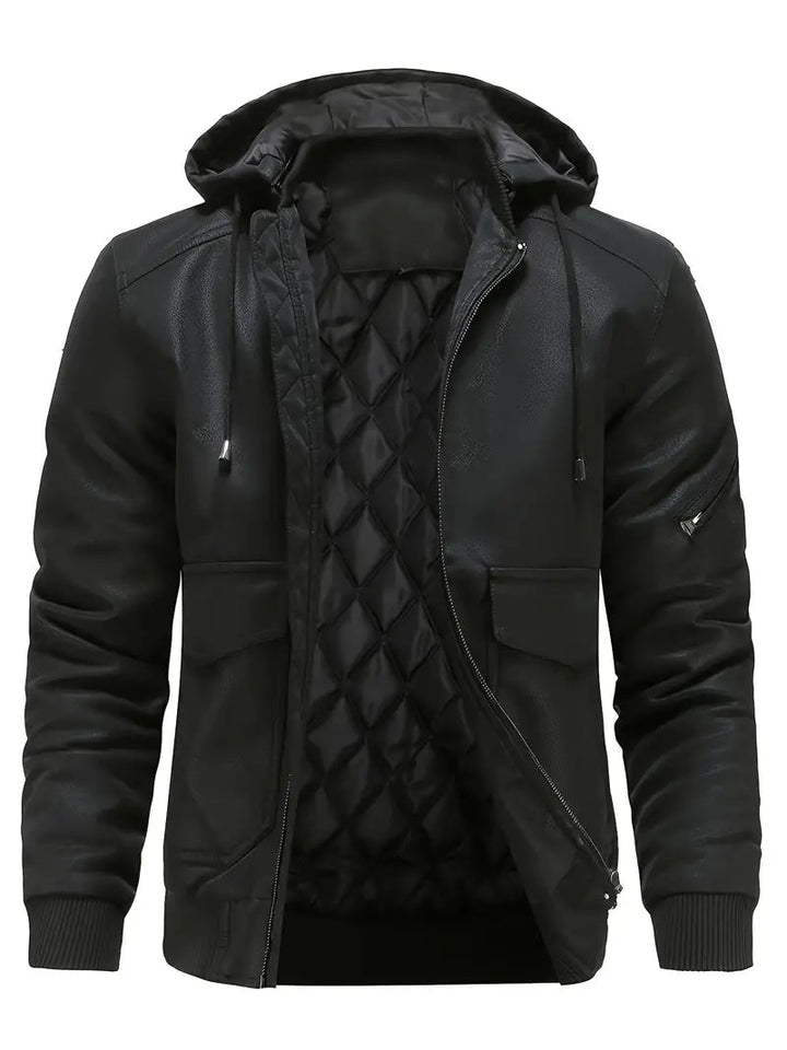 Levoire | Veste À Capuche, Fermeture Éclair Et Doublure Chaude Noir