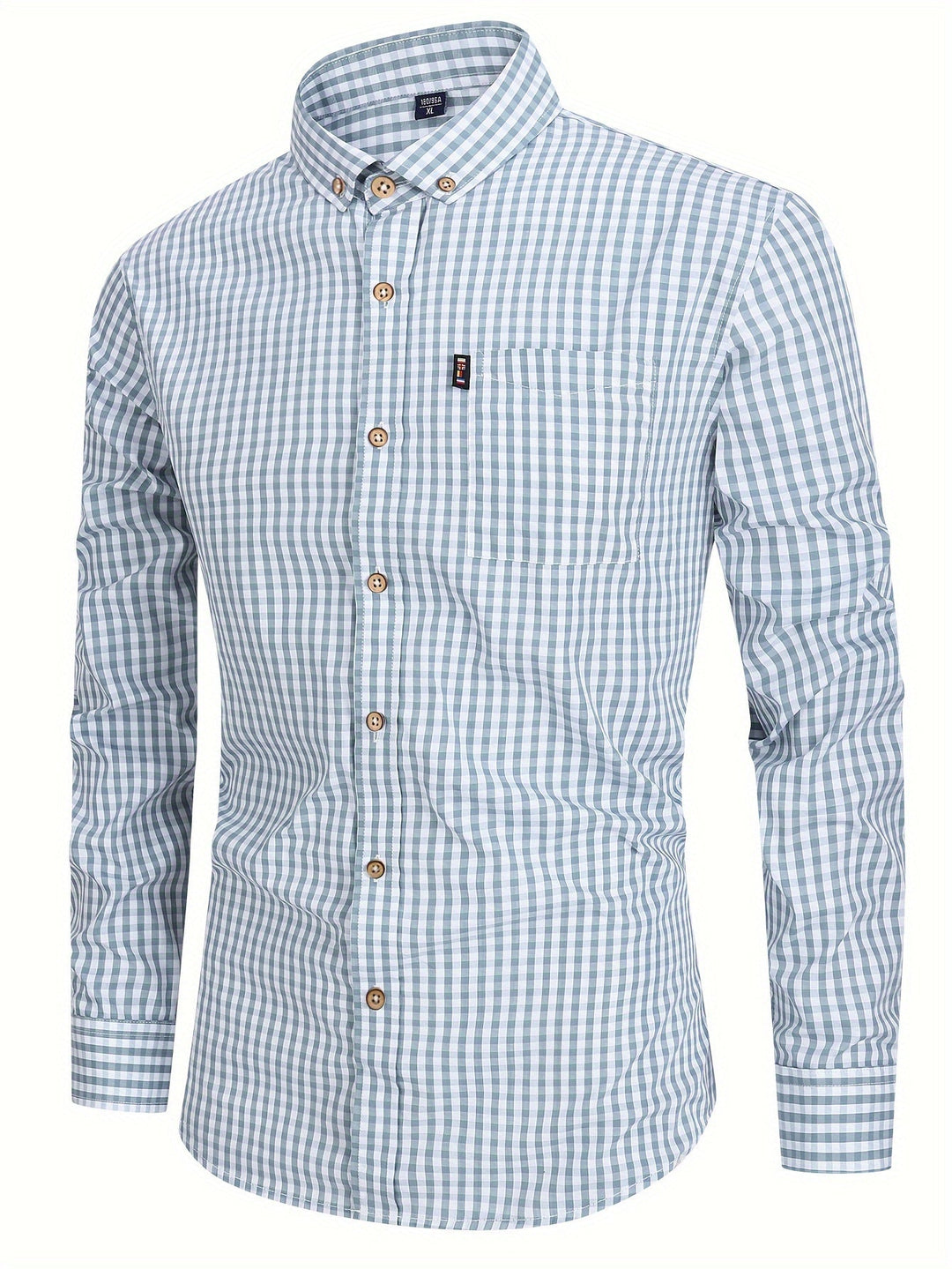Levoire | Chemise À Carreaux Élégante Pour Hommes Kanavalla Cyaan Raster