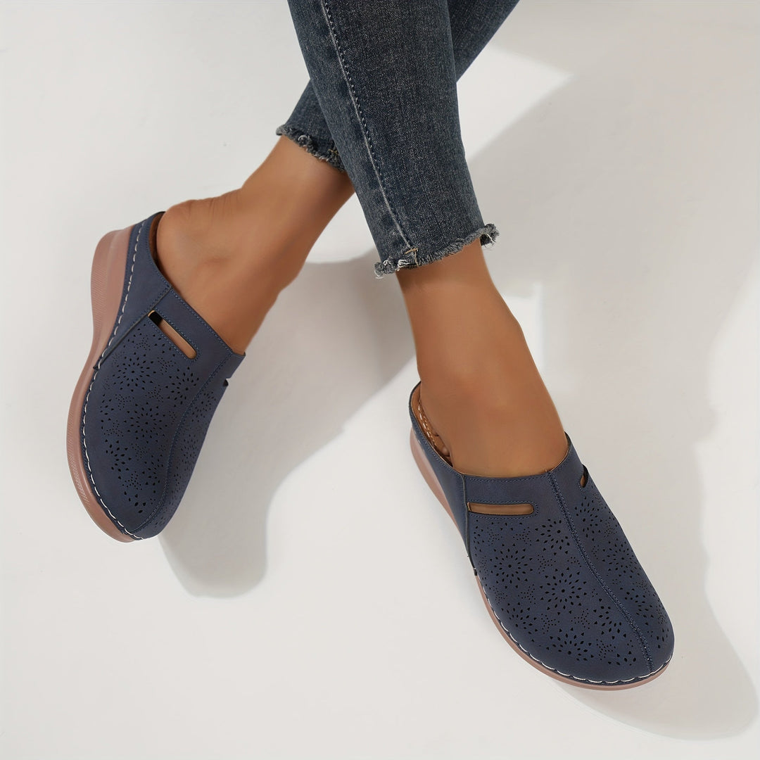 Levoire | Pantoufle Femme Avec Semelles De Massage Bleu